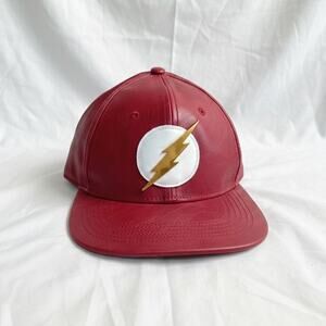 DC Comics The Flash Superhero Red Leather Hat Unisex Mens One Size